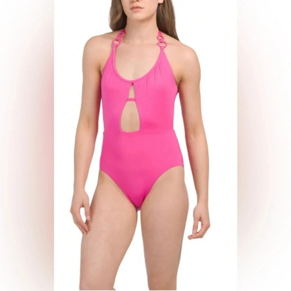 Trina Turk Monaco Ring One Piece Swimsuit Women’s Size 12 - Picture 1 of 6